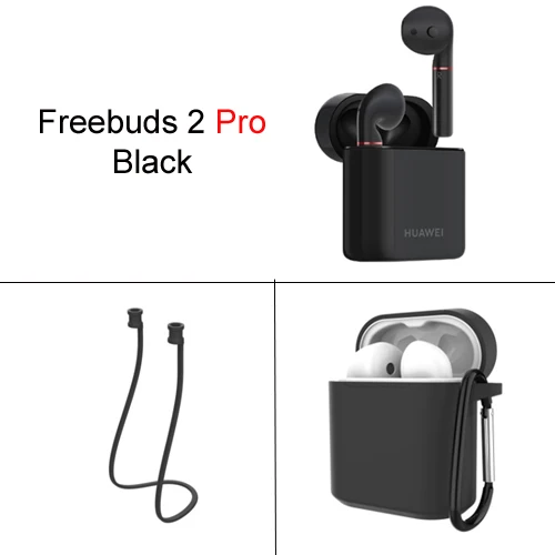 Black add case Rope Huawei Freebuds 2 Pro Huawei Bluetooth Headset CM-H2 Wireless earphone Hi-Fi Waterproof IP54 Tap control Wireless Charge - Цвет: Black add case Rope