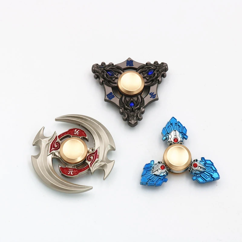 Горячая EDC Tri-Spinner Металлический фиджет-Спиннер антистресс ручной Спиннер Vinger Wiel Спиннеры ADHD Speelgoed