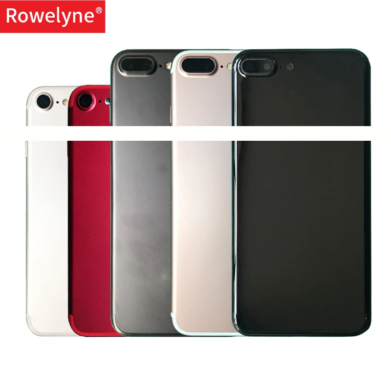 7 7 P задний корпус для iphone 7 Plus 7 Plus Задняя крышка батареи средняя рамка Шасси+ стеклянная крышка без гибкого кабеля детали в сборе
