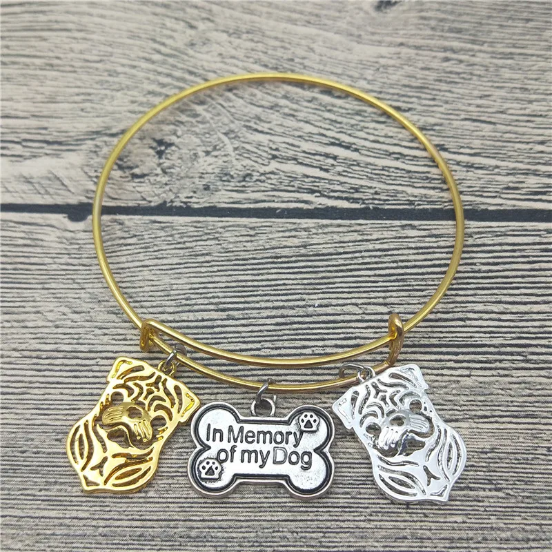 

Trendy New Pug Dog Bangles Cute Pug Dog Bangles Bracelets Fashion Animal Pet Jewellery