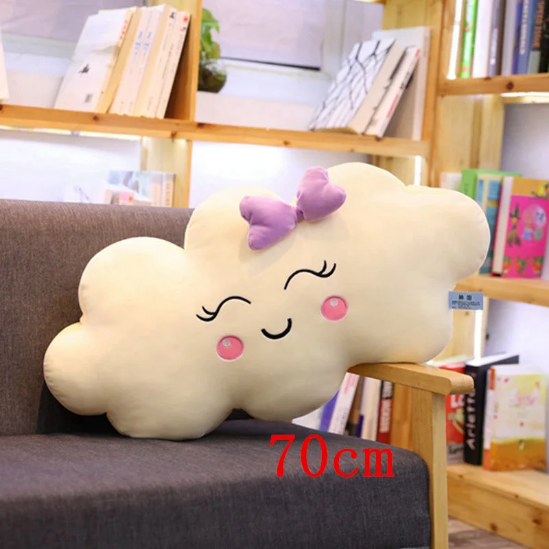 4 Мягкая плюшевая подушка с милой улыбкой и белым облаком, Kawaii Cloud, мягкие плюшевые игрушки для детей, детские подушки, подарок для девочек - Цвет: 4