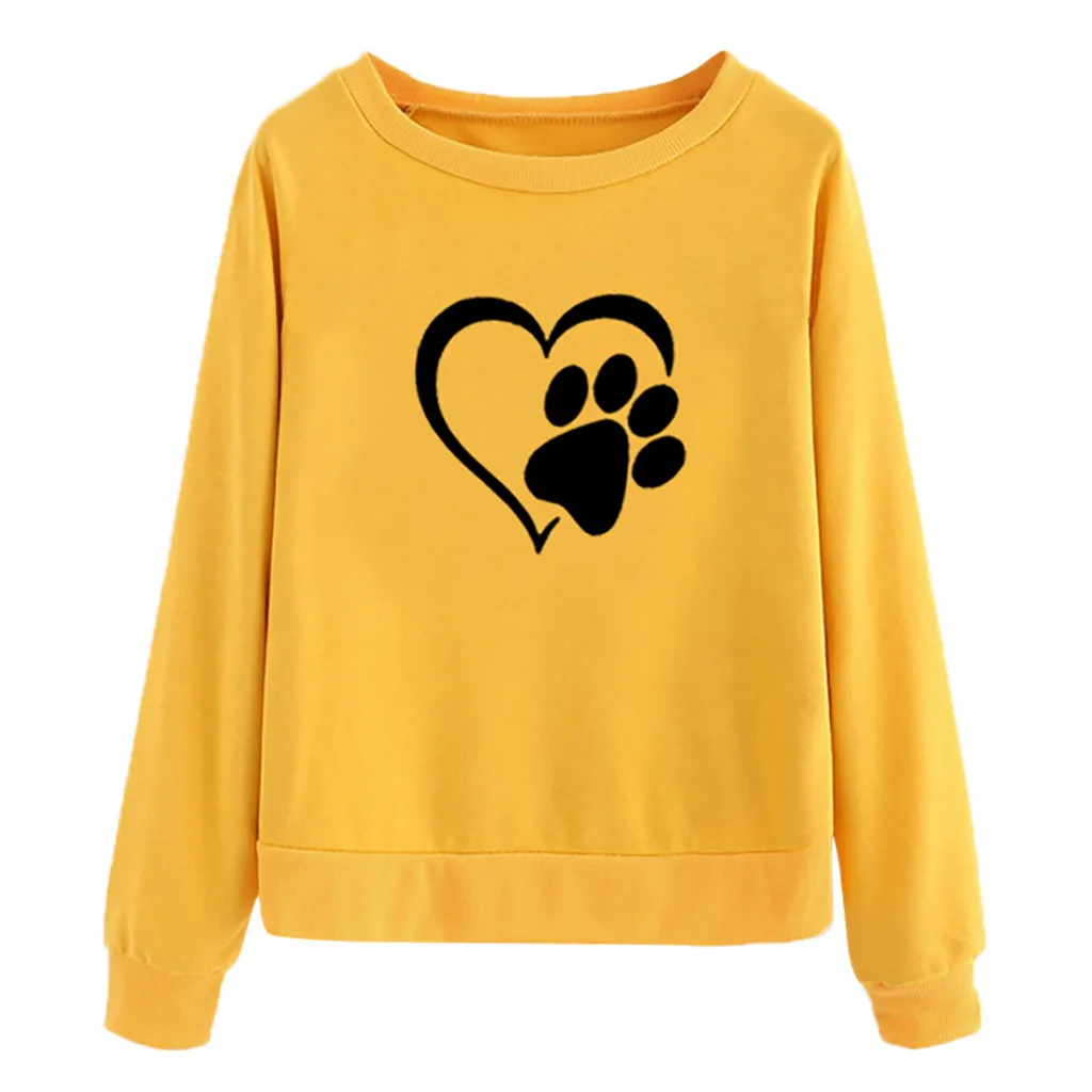 Женская толстовка с круглым вырезом и принтом Повседневная Толстовка из