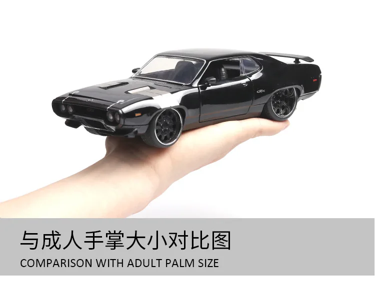 1:24 Плимут-GTX легкосплавный автомобиль Fate of The Furious Dodge Mustang модель автомобиля 4 открывающаяся дверная игрушка автомобиль игрушки для детей Подарки