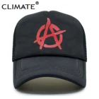 Новинка от CLIMATE, кепка анархиста, Мужская кепка анархиста, Кепка-тракер, летняя крутая Кепка, Черная бейсбольная сетка, Мужская кепка