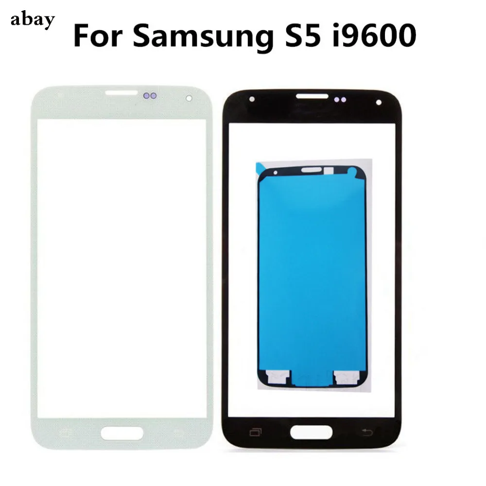 Замена ЖК-сенсорного экрана Переднее стекло Внешний объектив для Samsung S5 i9600 G900