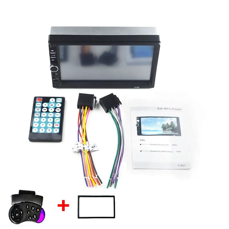 frame and remote Автомобильный MP5 плеер Bluetooth HD плеер MP5 Сенсорное воспроизведение видео Автомобильный радио рекордер Автомобильный Аудио мультимедийный плеер - Цвет: frame and remote