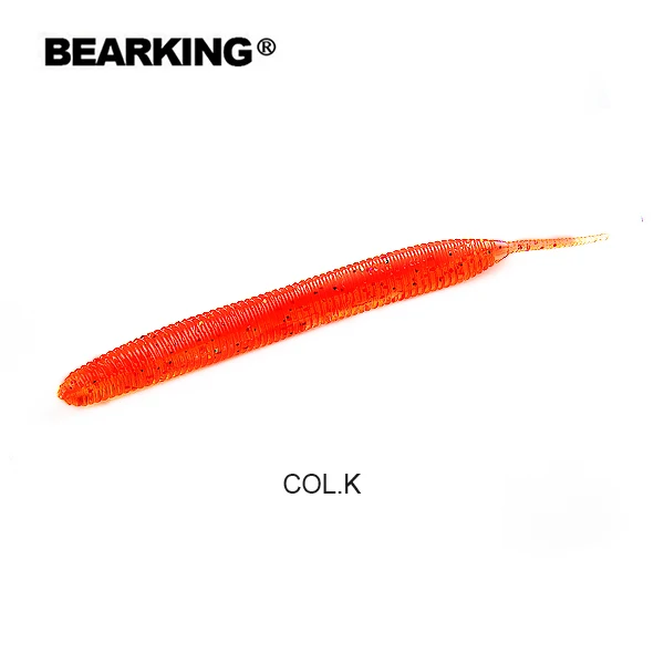 BEARKING 10 см 2,7g 10 шт./пакет сексуальный мягкий приманки рыболовные приманки Искусственные Силиконовые бас щука приманки Minnow Swimbait крючковый лов Пластик приманки - Цвет: COL.K