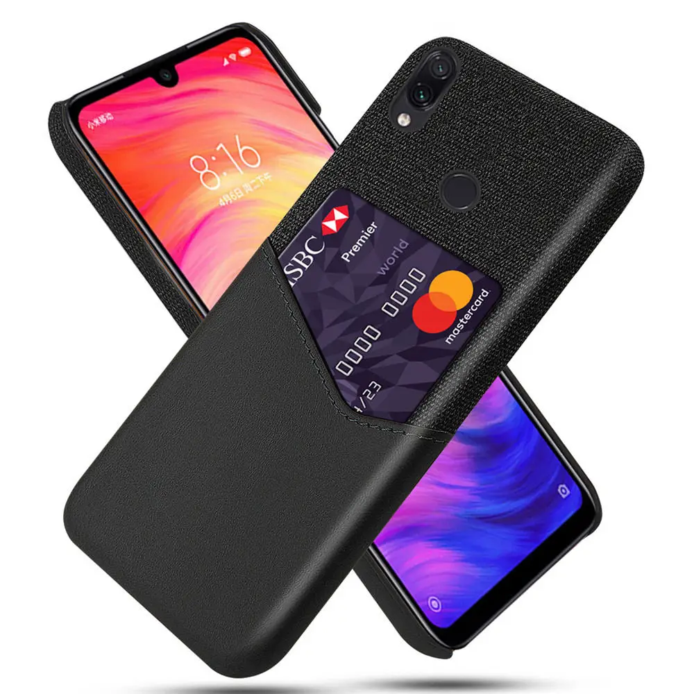 Бизнес чехол для Xiaomi Redmi Note 7, Pro 6, 4X4 3 чехол с отделением для кредитных карт чехол s Redmi 6 Pro 7 6 6A 5 5A 4X 4A 4 S2 3S GO Fundas - Цвет: Black