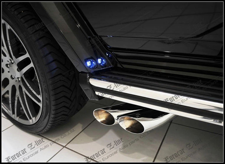 Нержавеющая сталь W463 G класс g вагон глушитель советы G63 G65 G500 G350 B Стиль выхлопной системы выхлопные трубы с логотипом B