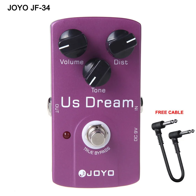 

JOYO JF-34 US Dream Distortion Guitar Effect Pedal True Bypass Effects Pedals Aluminum Alloy Body Guiltar Accessories