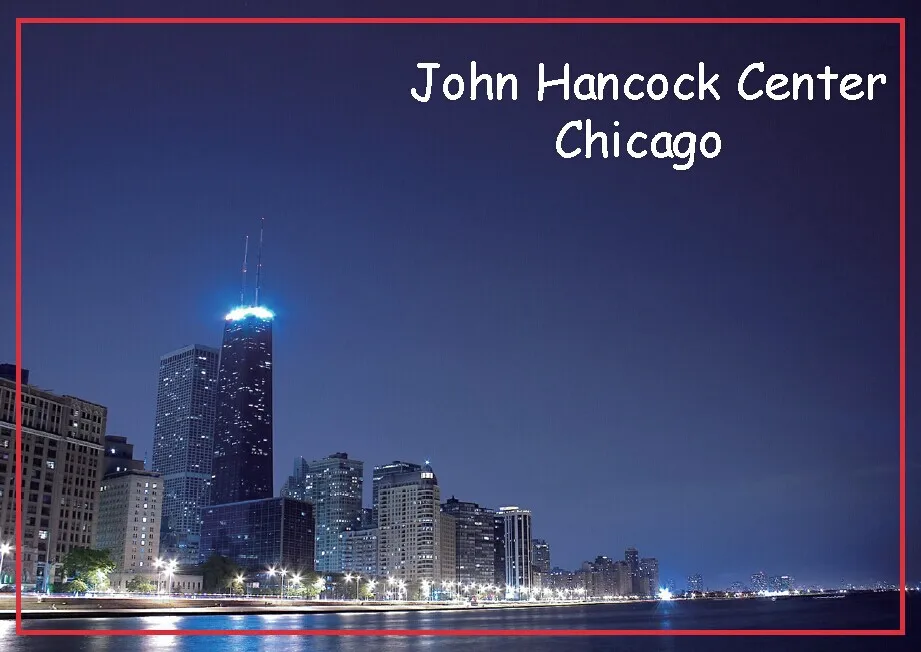 Прямоугольник 78*54*3 мм Джон Хэнкок центр Чикаго жесткая металлическая обернутая