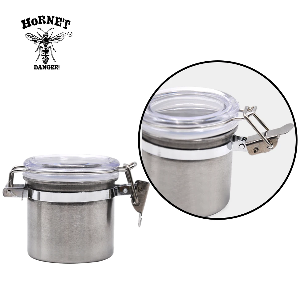 HORNET Stainless Steel Airtight Stash Jar 2.17 Inches Multi-Use Vacuum Seal Portable Storage Container for Tobacco Herbs