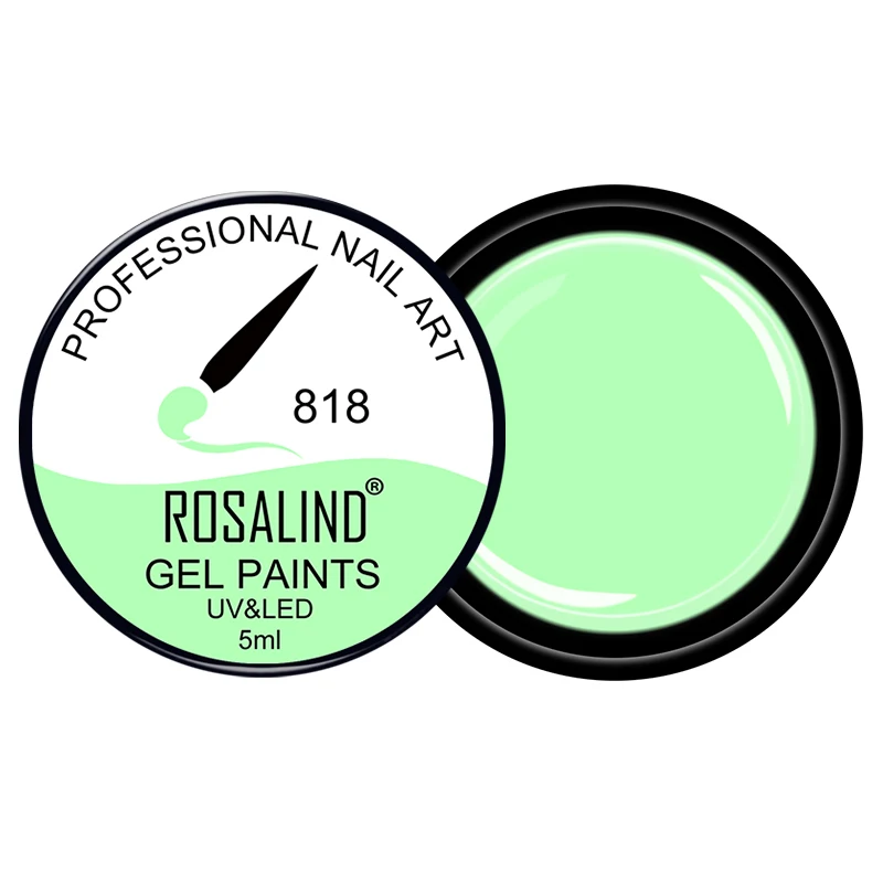 Гель-лак ROSALIND 30 цветов, Гель-лак для ногтей для самостоятельного маникюра, необходимое Базовое покрытие, гель для ногтей, УФ-лак - Цвет: 818