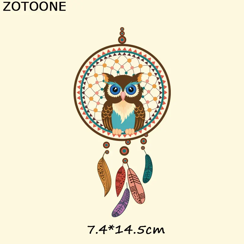 122 ZOTOONE DIY теплопередача для одежды футболки платья милые Ловец снов железные нашивки для одежды сова термо-Стикеры для одежды E - Цвет: 122