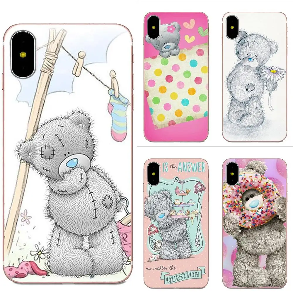 Милый медведь из мягкого ТПУ новый стиль уникальный для Apple iPhone 4 4S 5 5C 5S SE 6 6S 7 8 Plus X