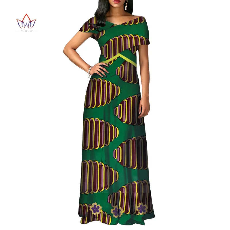 fashion African Dresses for Women Dashiki short sleeve Africa clothing Plus Size Patchwork Party Dresses for Women WY3924