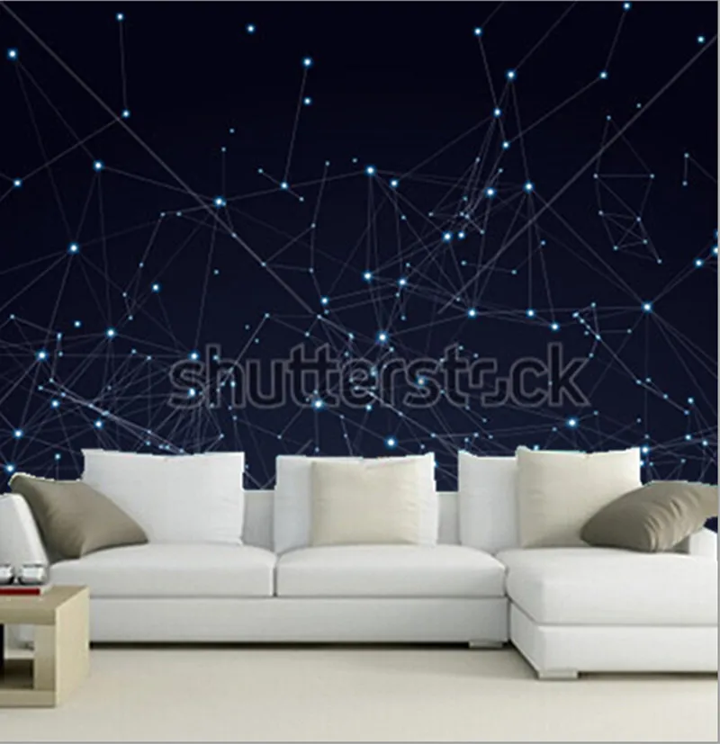 3D фрески на заказ линейная и точечная структура обои для гостиной дивана