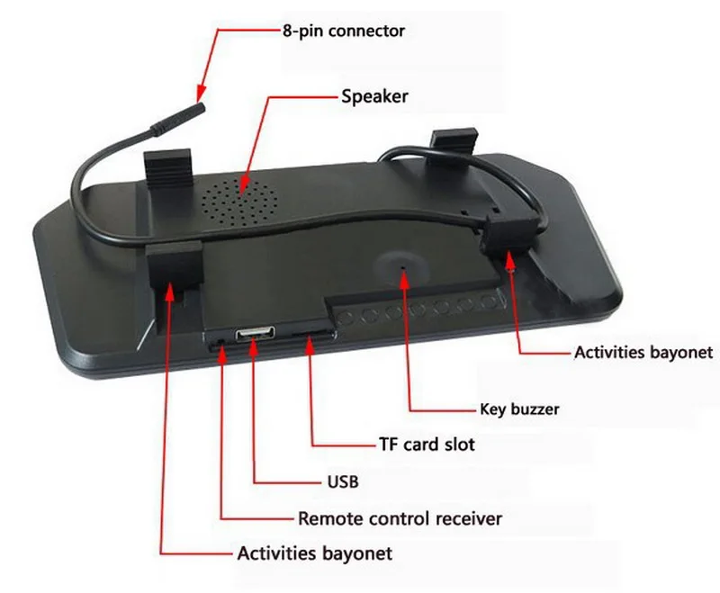 Новинка, 7 дюймов, bluetooth, для камеры заднего вида, ЖК-дисплей, автомобильный зеркальный монитор, MP5, MP4, Обратный монитор заднего вида для TF/USB, FM, transimitter