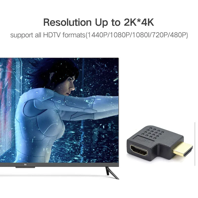 AiSMei разъем HDMI мужчин и женщин адаптер преобразователь удлинитель 270 90 градусов