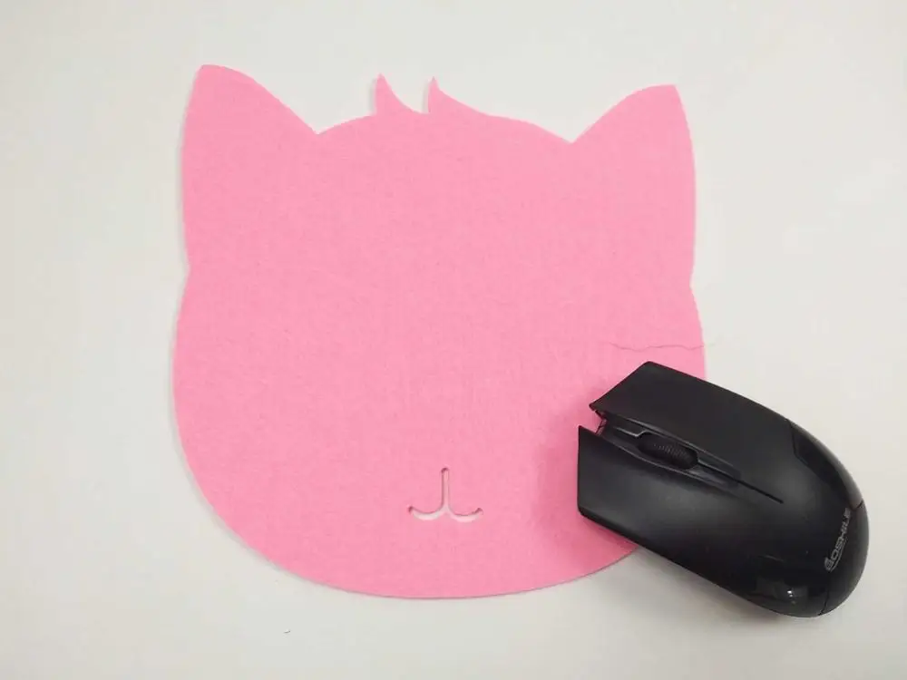 Pink Cat Yuzuoan Самая низкая цена мультфильм милый кот Мягкий фетровый коврик для мыши для ноутбука ноутбук коврик для мыши коврик Tapete украшают ваш стол - Цвет: Pink Cat