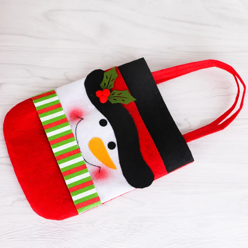 Креативные рождественские подарочные сумки с Санта Клаусом снеговиком медведем