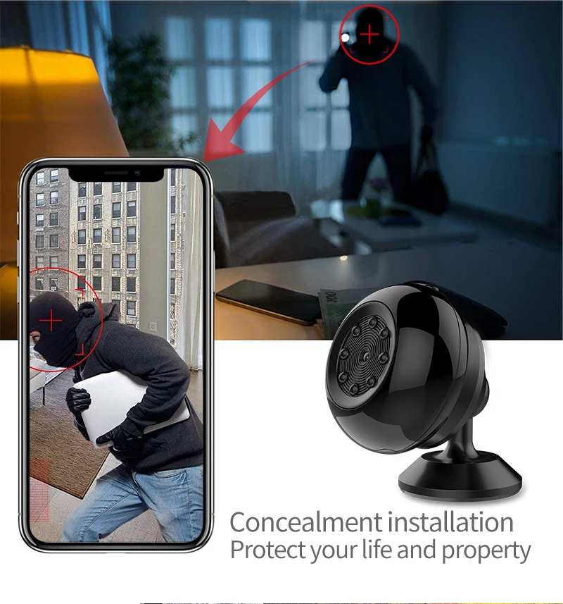 Миниатюрная Wi Fi камера HD Micro DV беспроводная скрытая IP для домашней безопасности