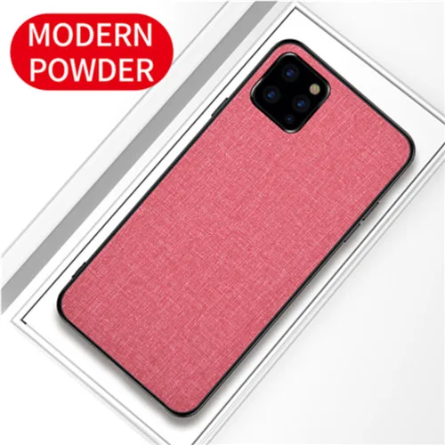 Pink Роскошный тканевый деловой чехол для iPhone 11 чехол для iPhone 11 Pro Max чехол XR XS 7 8 6 S Plus для iPhone11 чехол - Цвет: Pink
