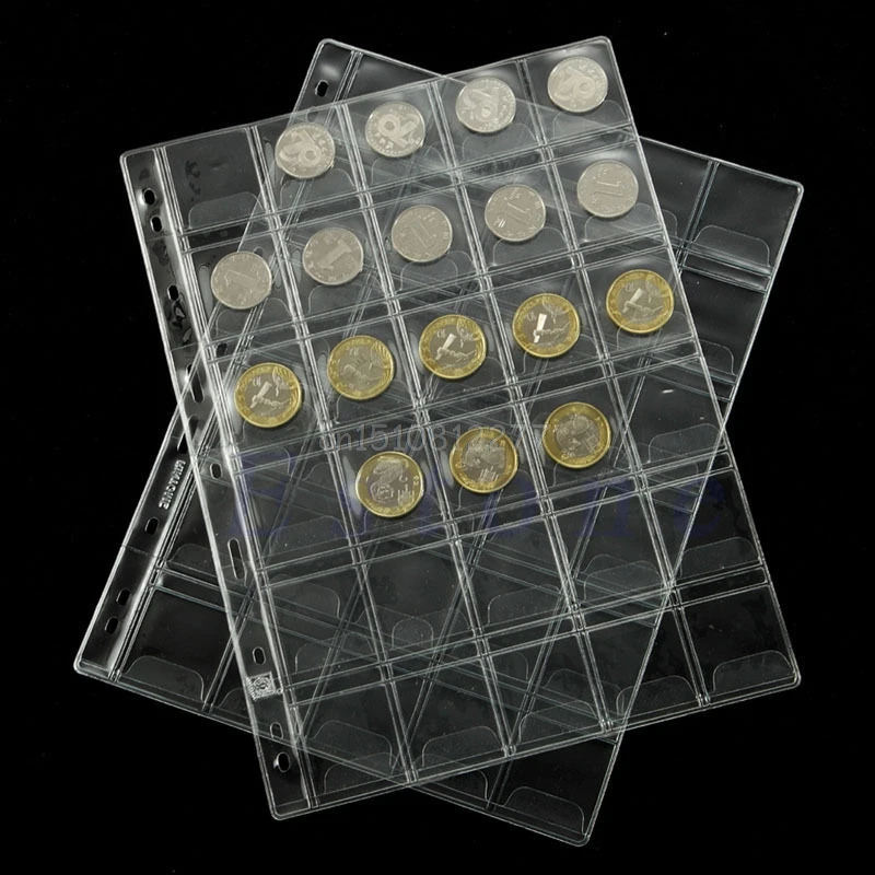 Классический пластиковый держатель для монет 20/30/42 карманов|money album|money collection albumcoin