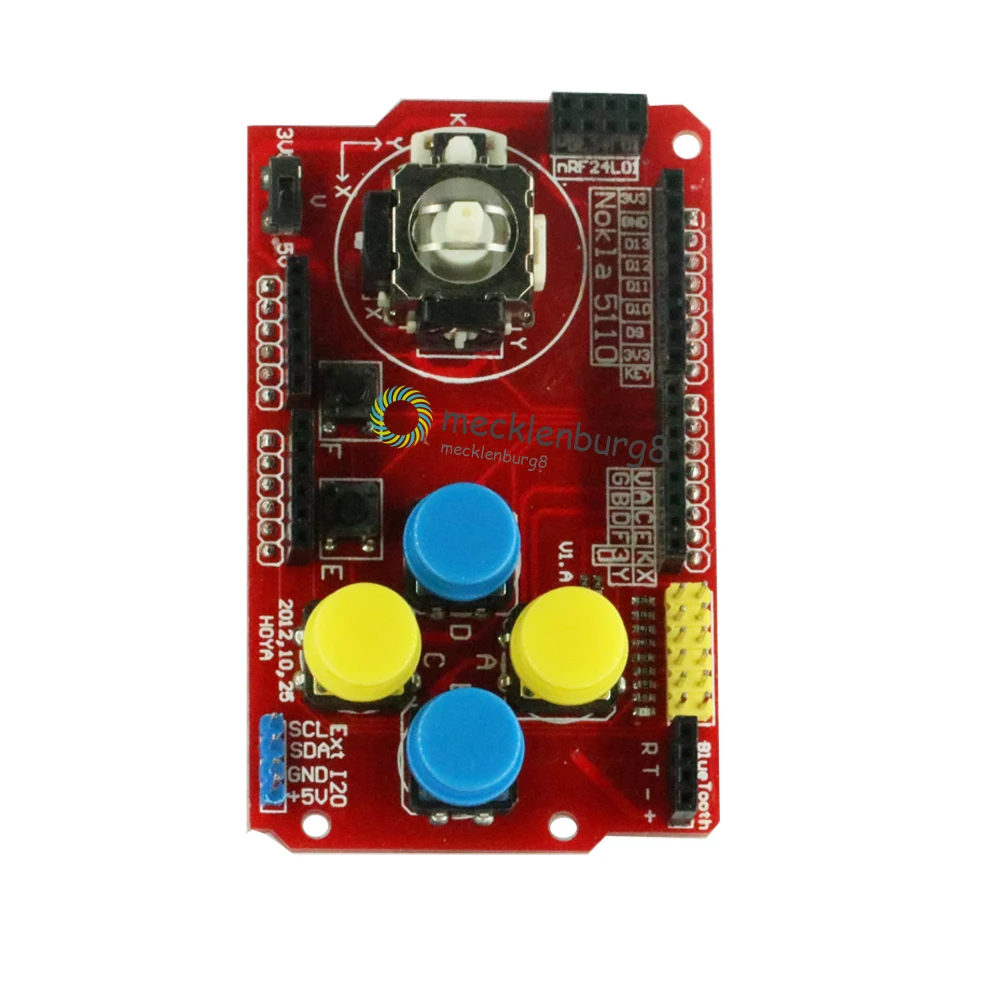 Геймпады щит клавиатуры джойстика для Arduino nRF24L01 Nk 5110 LCD I2C 3 В Модуль платы
