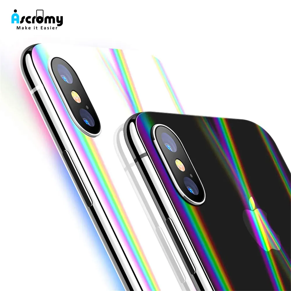Ascromy Aurora градиентная прозрачная задняя пленка для защиты iPhone Xs Max X S XR 8 Plus 7 6 6S Защитная пленка для экрана
