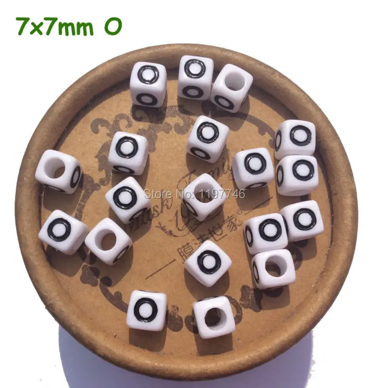 Акриловые буквы алфавита кубические бусины спейсеры для имени DIY браслет 100 шт 7