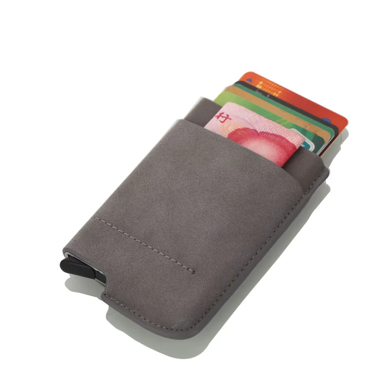 2019 мужской RFID держатель для кредитных карт модный мини-кошелек из нубука монет