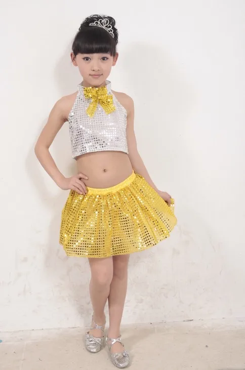 Бесплатная доставка Детские красные синие серебристые вечерние танцевальные