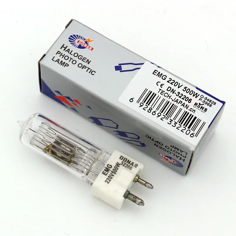 DONAR DN-32206 220В 500 Вт/EMG 220v500вт GZ9.5 кварцевая галогенная лампочка прожектор