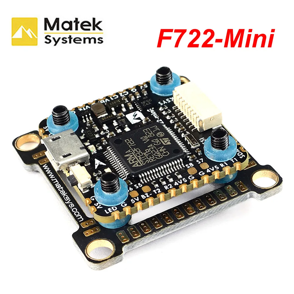 Matek System F722-Mini OSD двойной гироскоп Контроллер полета Acc 32 M Flash 5 V/2A BEC Контроллер полета w/адаптер platte для дрона