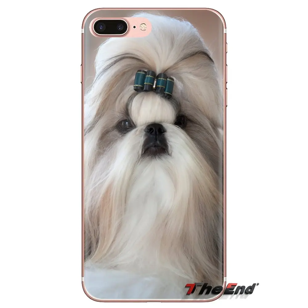 Чехлы из прозрачного мягкого материала для iPod Touch, Apple iPhone 4 4S 5 5S SE 5C 6 6S 7 8 X XR XS Plus MAX с изображением щенков породы ши-тцу.