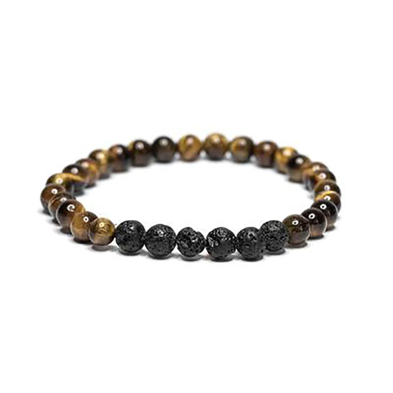 1pcs Volcanic Lava Stone Essential Oil Diffuser Bracelets Healing Balance Yoga Dalmatian Jasperstone Bracelet For Men Women | Украшения и