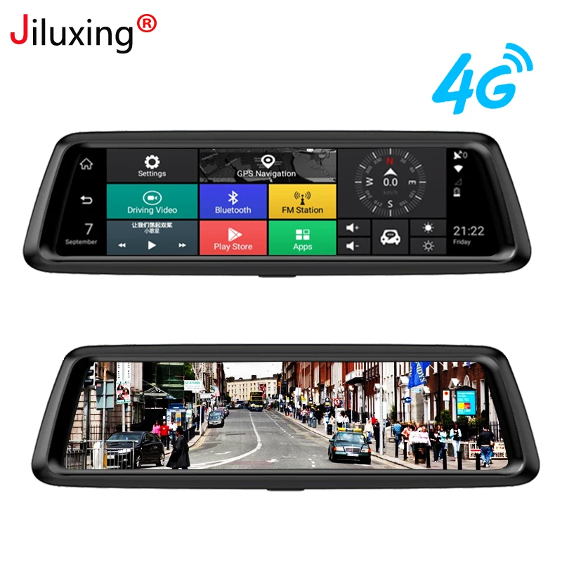Jiluxing D10S 4G 1080P видеорегистратор Android 5 1 Автомобильный gps навигатор зеркало заднего