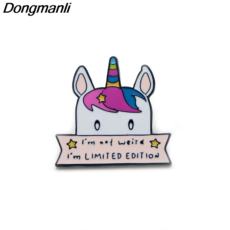 P2137 Dongmanli высокое качество я не странная Ограниченная серия лошадь эмаль
