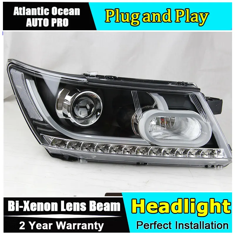 

Car Styling for Dodge Avenger JCUV LED Headlight 2009-2018 for Journey Headlamps LED DRL Lens Double Beam HID KIT bi xenon lens