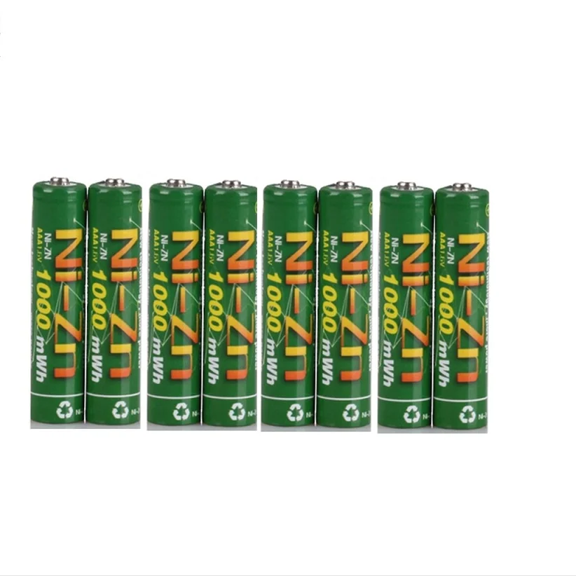 

8 Pcs/lot 1.6v aaa 1000mWh rechargeable battery nizn Ni-Zn aaa 1.5v rechargeable battery