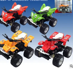 Внедорожник модели автомобилей из сплава с весенним пляжным мотоциклом трюками