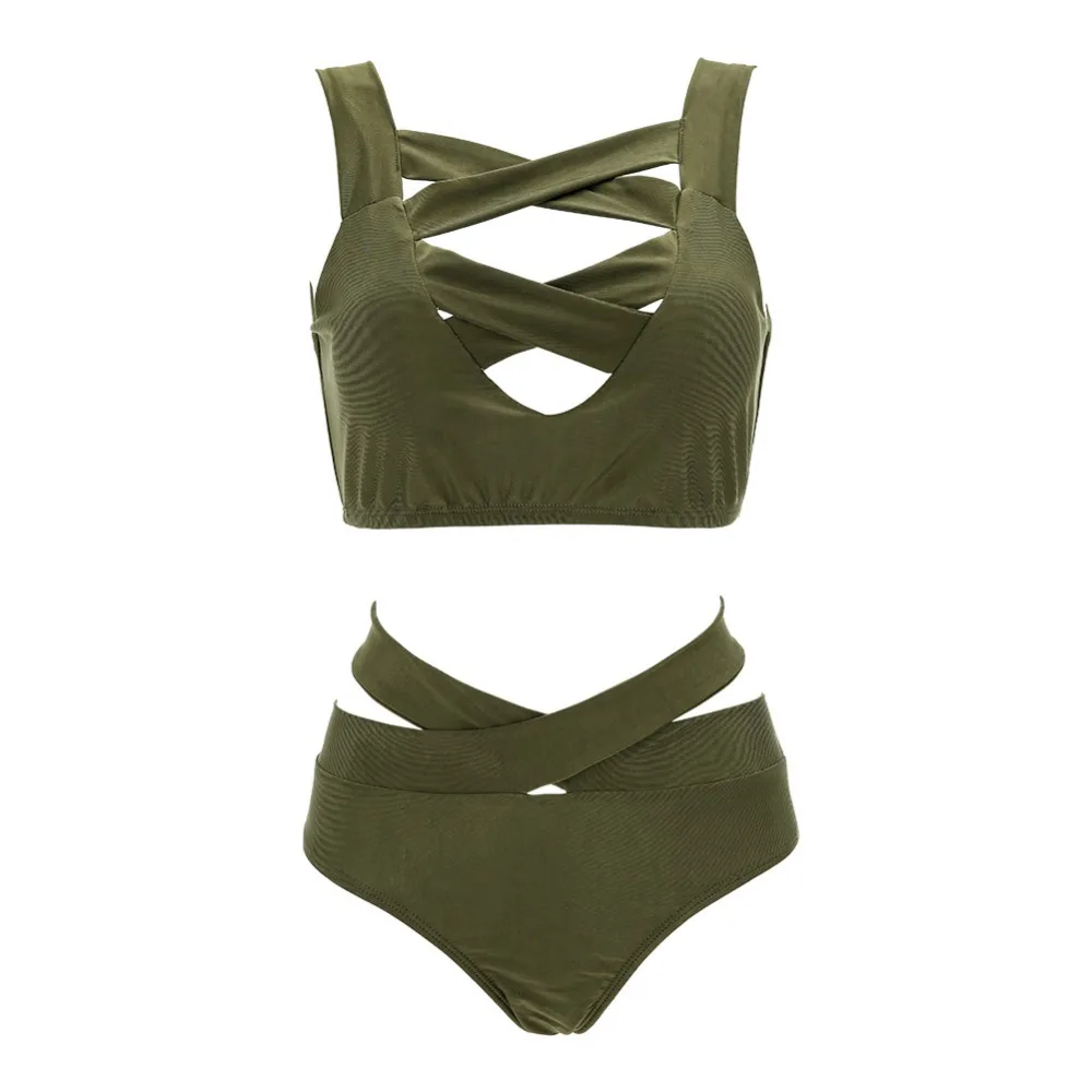 2018 сексуальный комплект танкини на бретелях женский купальник с вырезами шорты