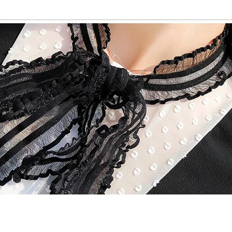 Женское платье на бретельках осеннее из искусственного шифона с бантом шнурках