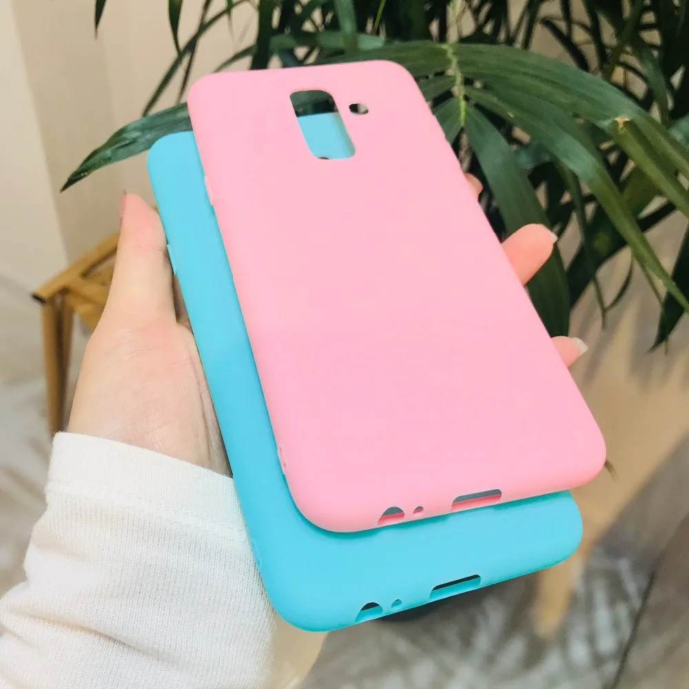 Простой матовый Однотонная Одежда чехол для Samsung Galaxy A6 Plus/6 0 дюймов Популярные