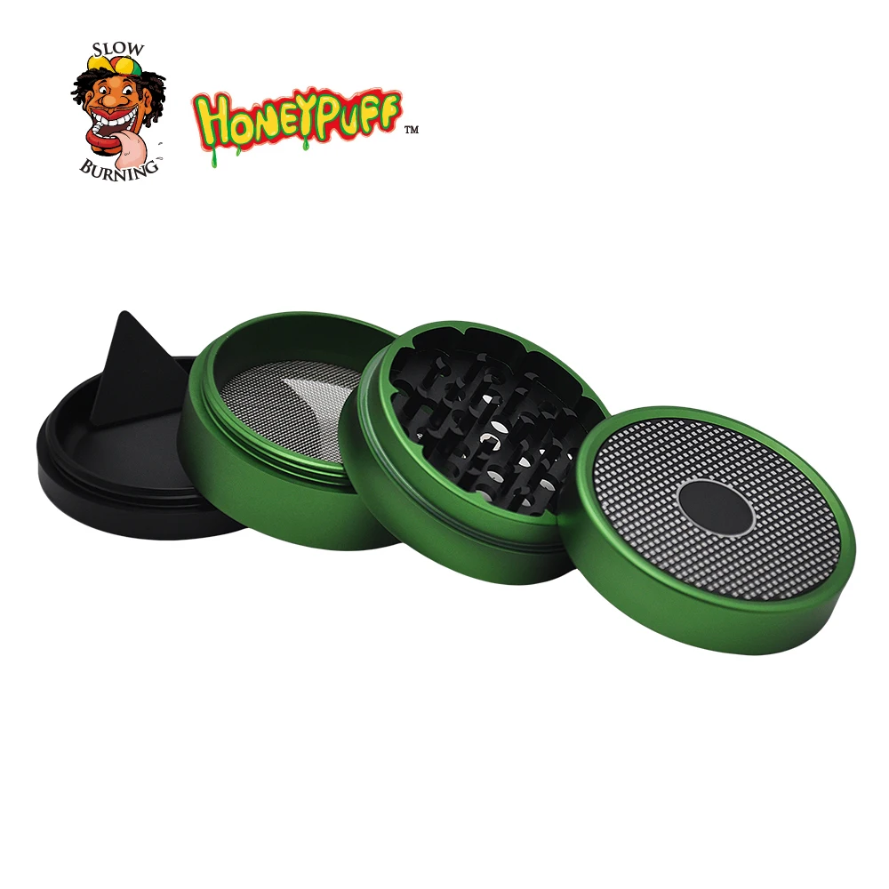 

HONEYPUFF Dia.63mm H.47mm 4 Layers Tobacco Grinder Ancient Shape Herb Grinder Aluminum Spice Crusher Tobacco Grinder Crusher