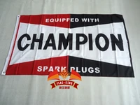 champion equipped with spark plugs racing flag90150cm polyester champion banner