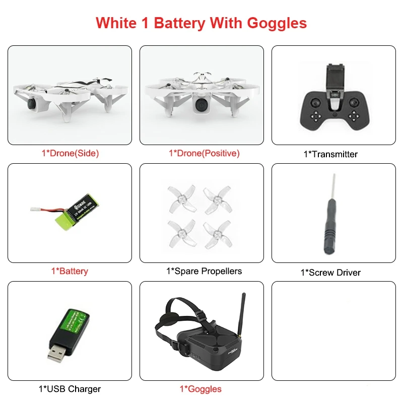 10 Eachine E013 плюс микро гоночный Дрон с видом от первого лица с защитой от черепаха режим w/5,8G 48CH 1000TVL Камера VR006 очки - Цвет: 10