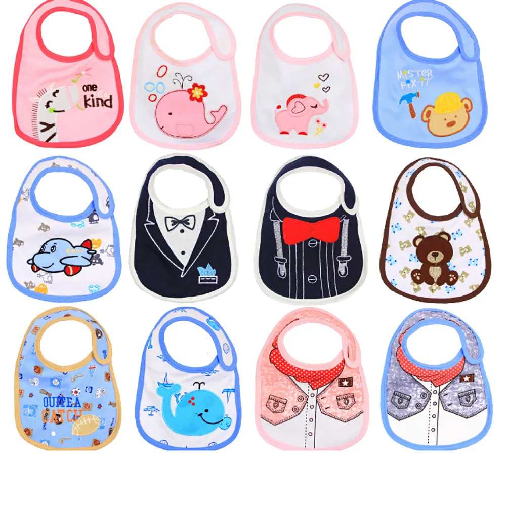 5 шт. в наборе Водонепроницаемый Платочек-слюнявчик хлопковый наряд 0-3 лет