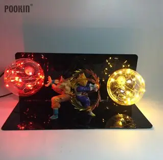 B Dragon Ball Son Goku и Vegeta bombes Luminaria светодиодный цветной ночник праздничный подарок комната декоративная светодиодная лампа в ЕС США Plug - Испускаемый цвет: B